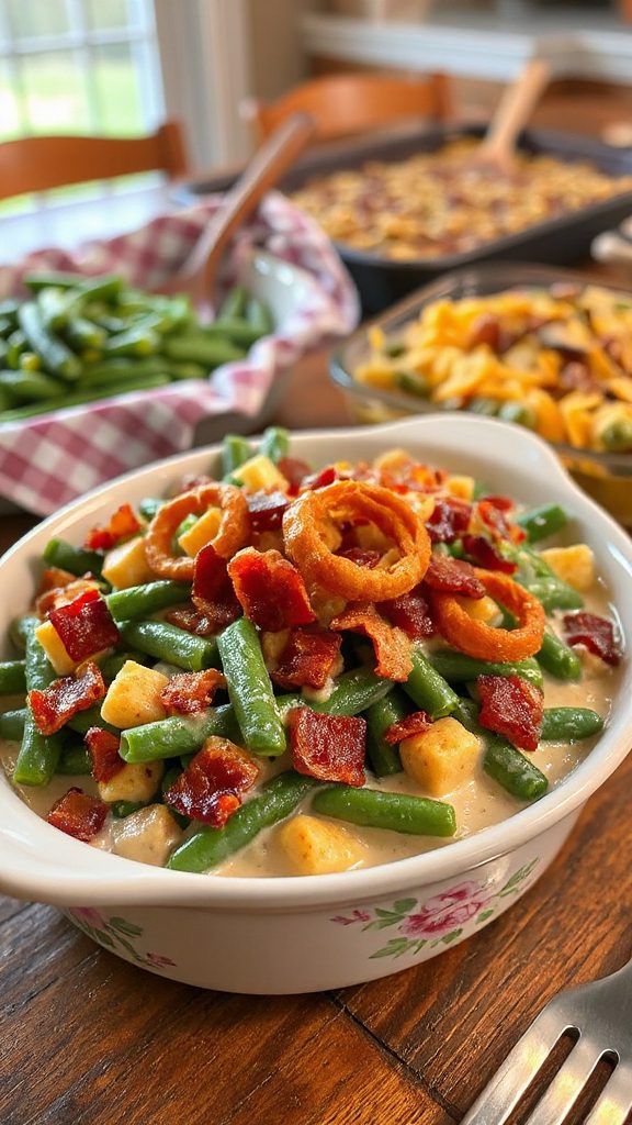 loaded green bean casserole