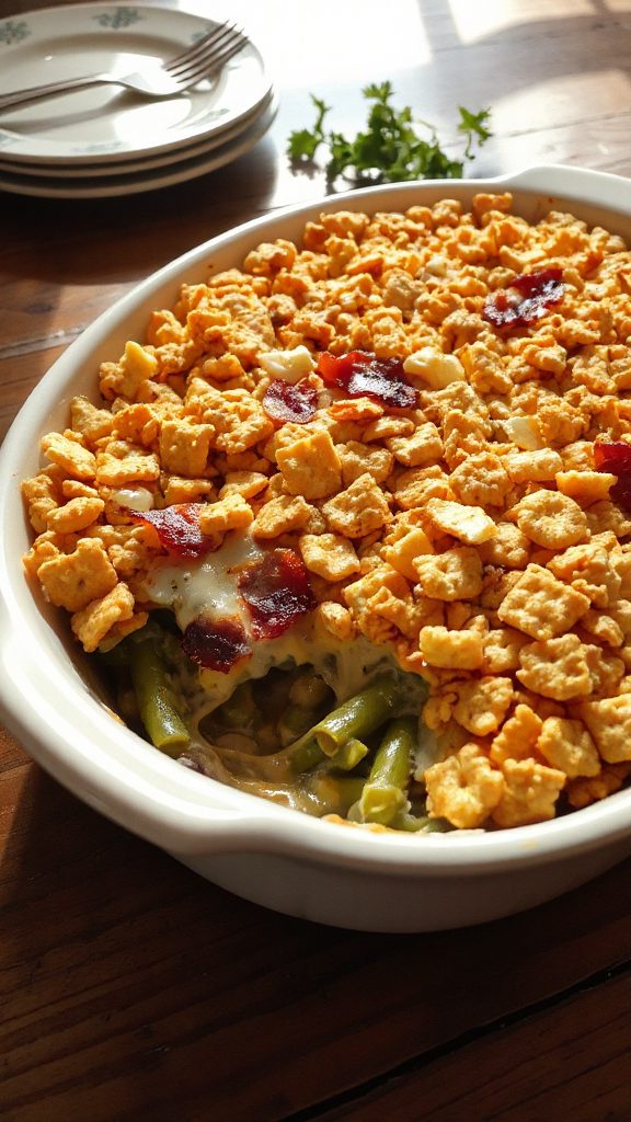 loaded green bean casserole loaded green bean casserole