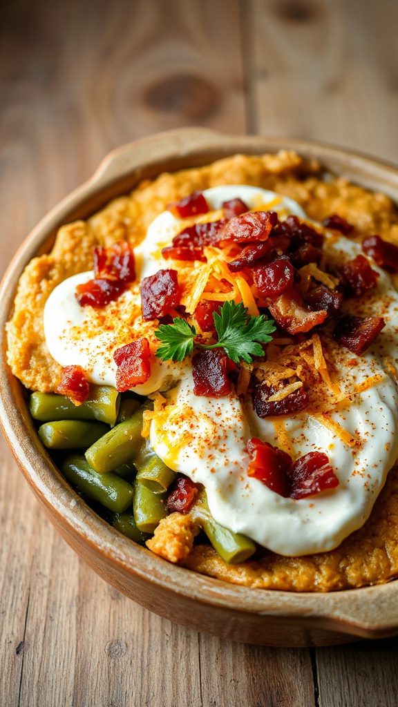 loaded green bean casserole