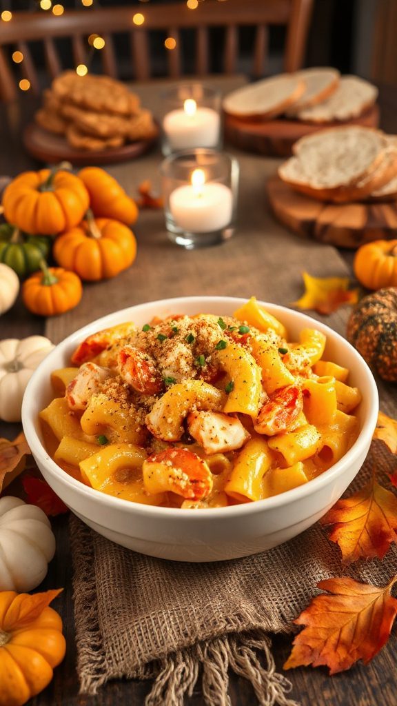 luxurious lobster pumpkin macaroni