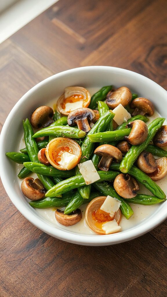 luxurious truffle mushroom gratin