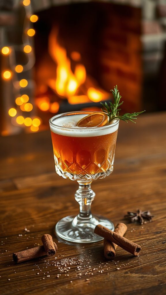 mace infused warming bourbon cocktail