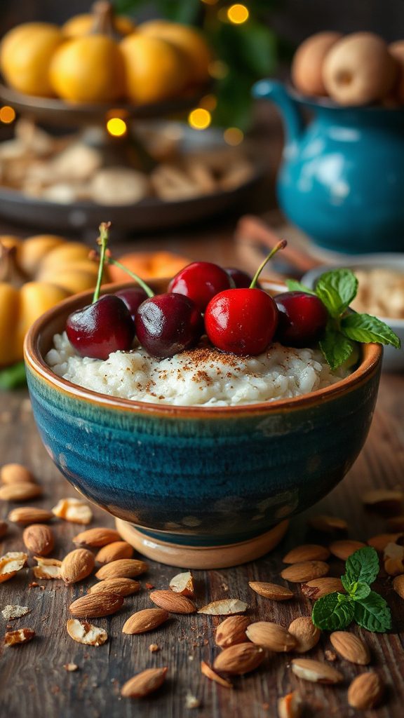 mahlab cardamom rice pudding
