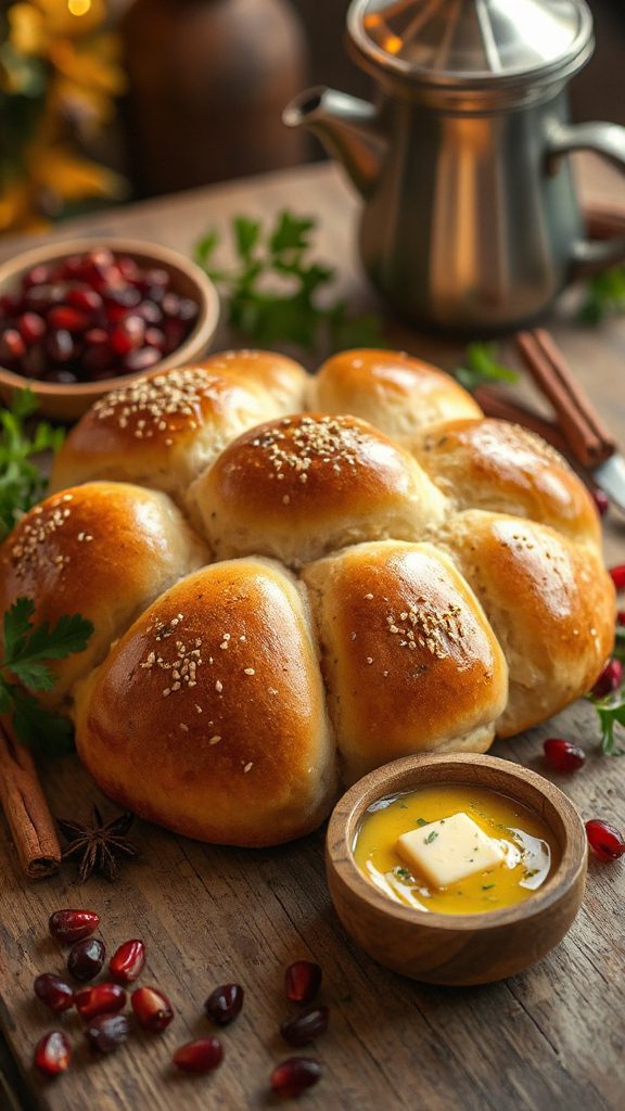 mahlab rolls with garlic