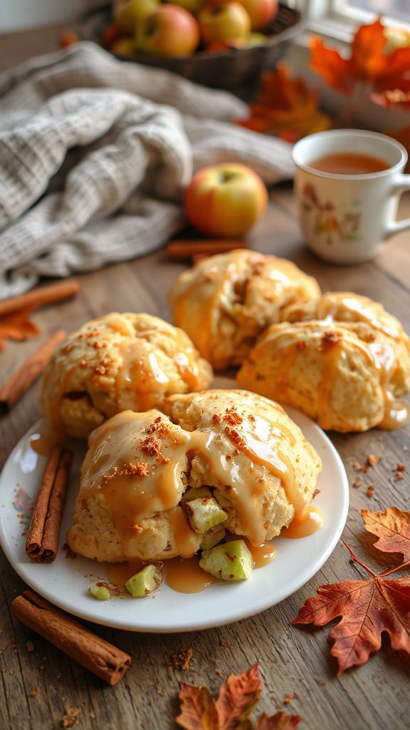 maple apple cinnamon scones