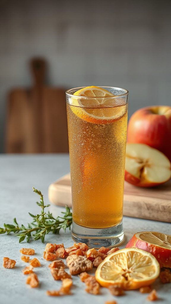 maple apple gin highball