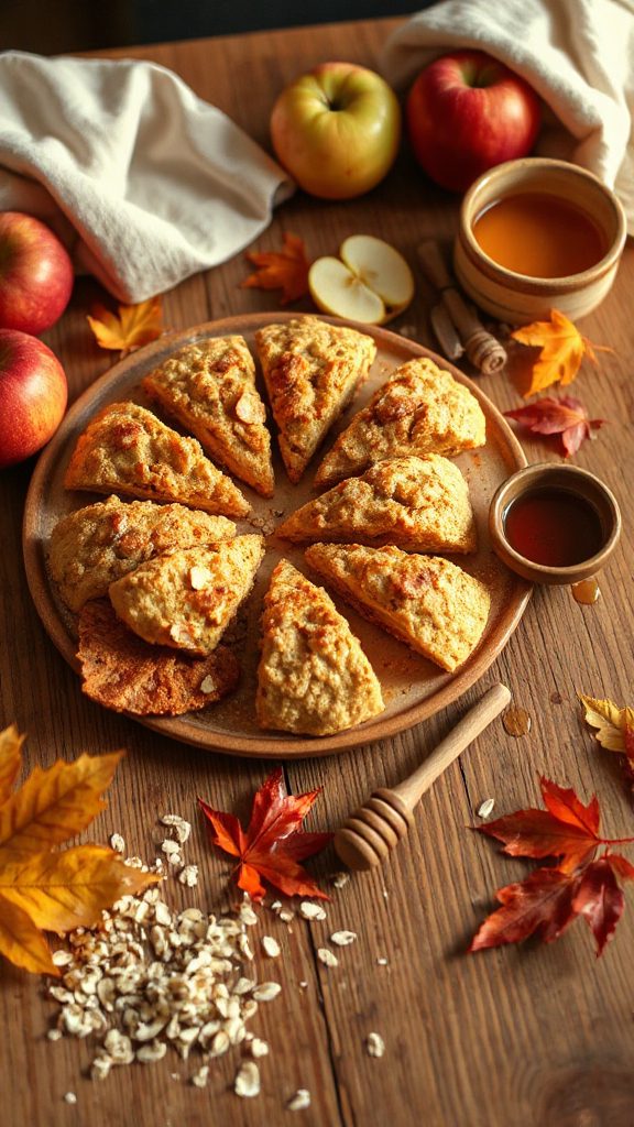maple apple oatmeal scones
