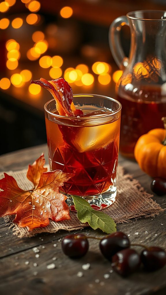 maple bacon cognac cocktail
