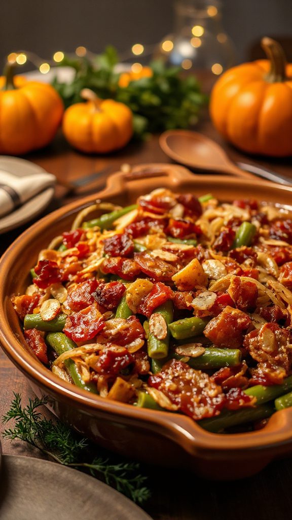 maple bacon green bean casserole
