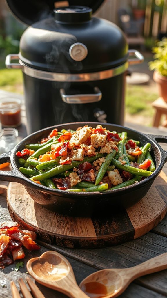 maple bacon green bean casserole