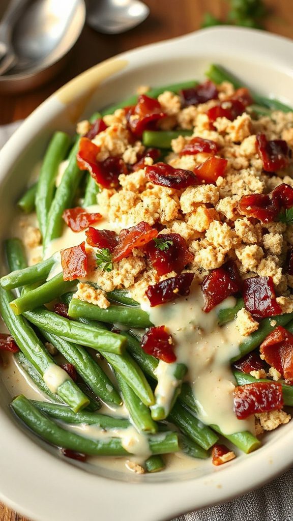maple bacon green bean casserole