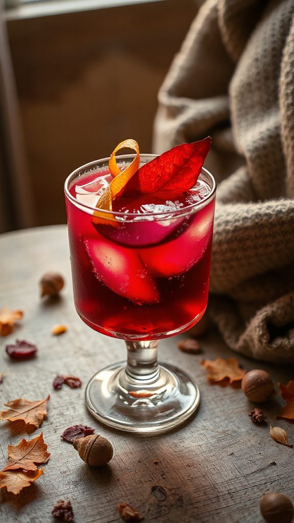 maple beet old fashioned cocktail