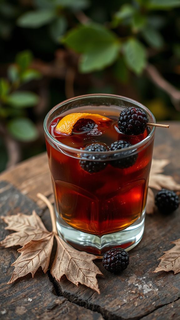 maple blackberry ice cream dessert