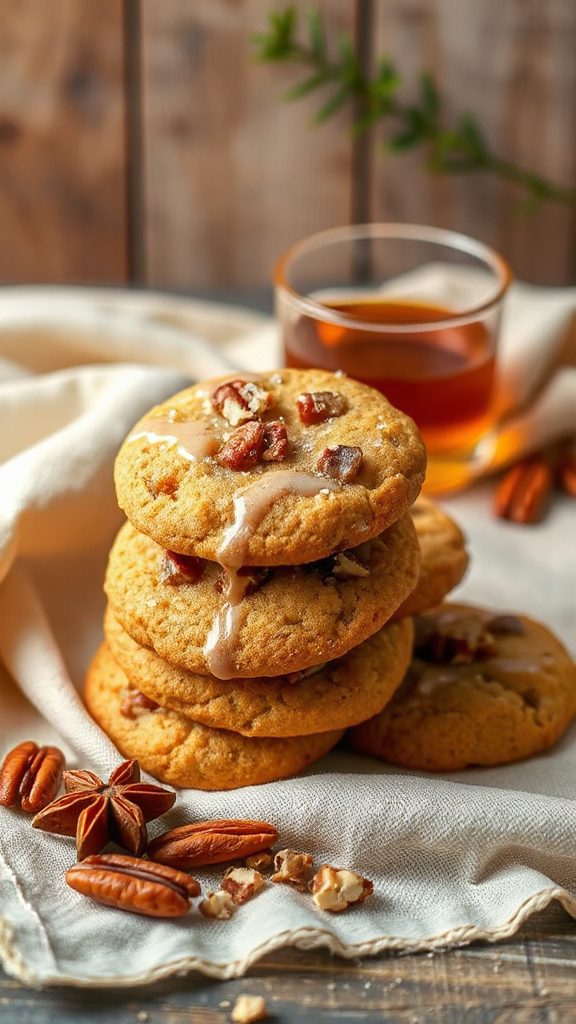 maple bourbon brown butter cookies