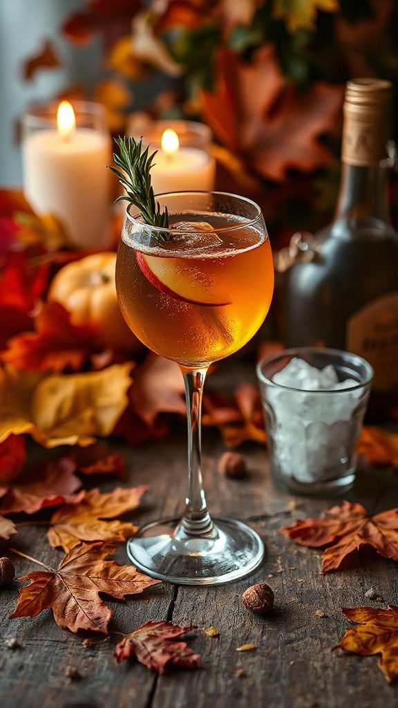 maple bourbon vermouth fizz