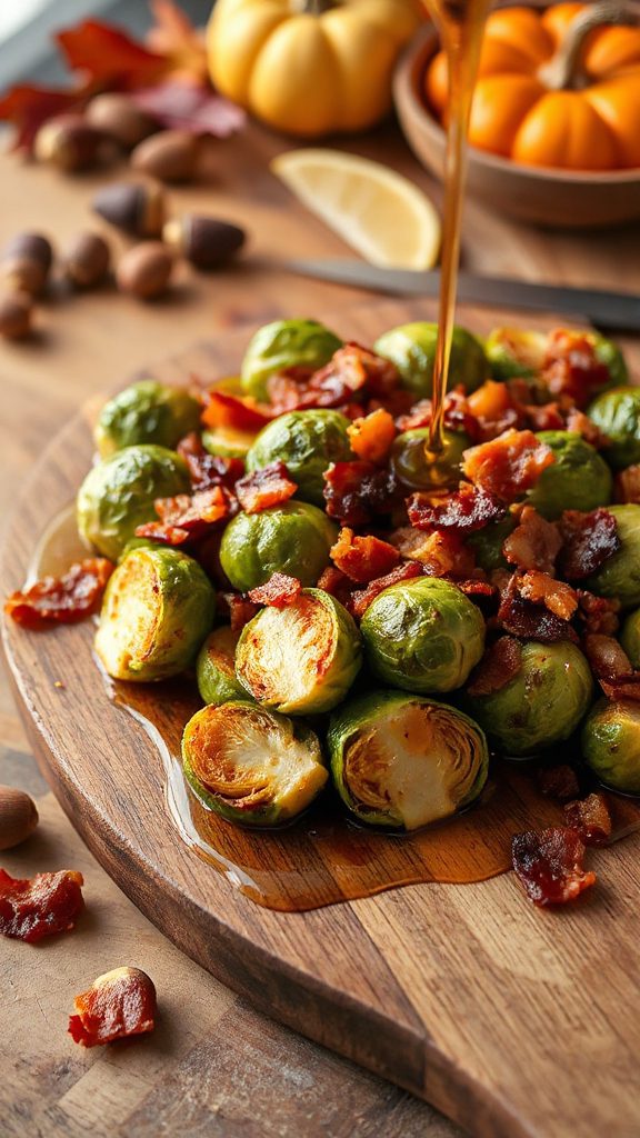 maple brussels sprouts with bacon