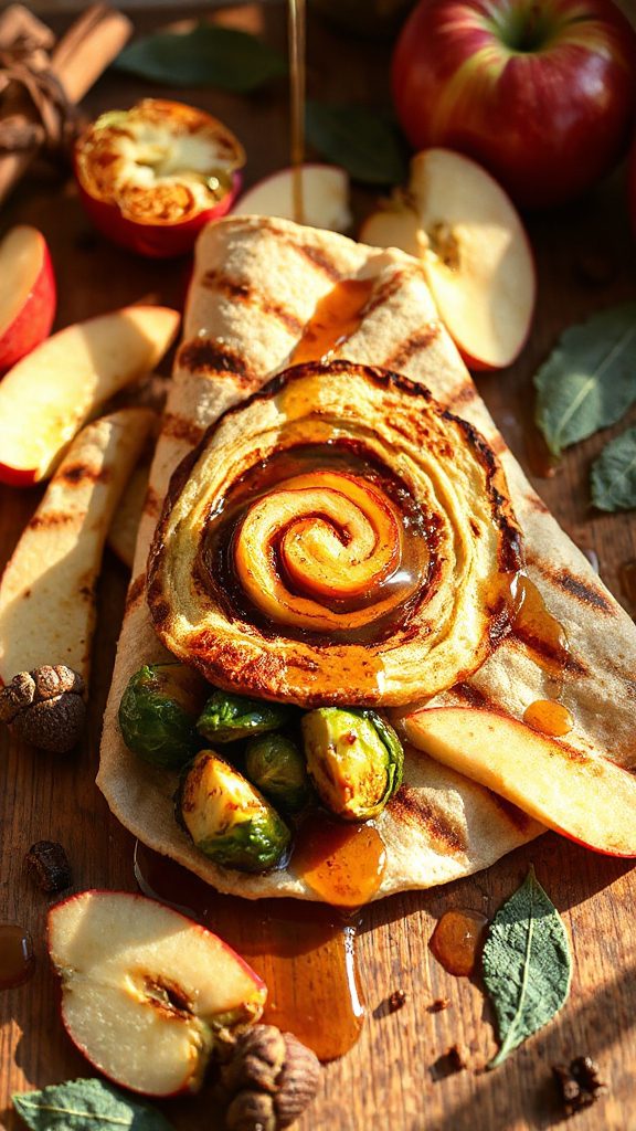 maple brussels sprouts wrap