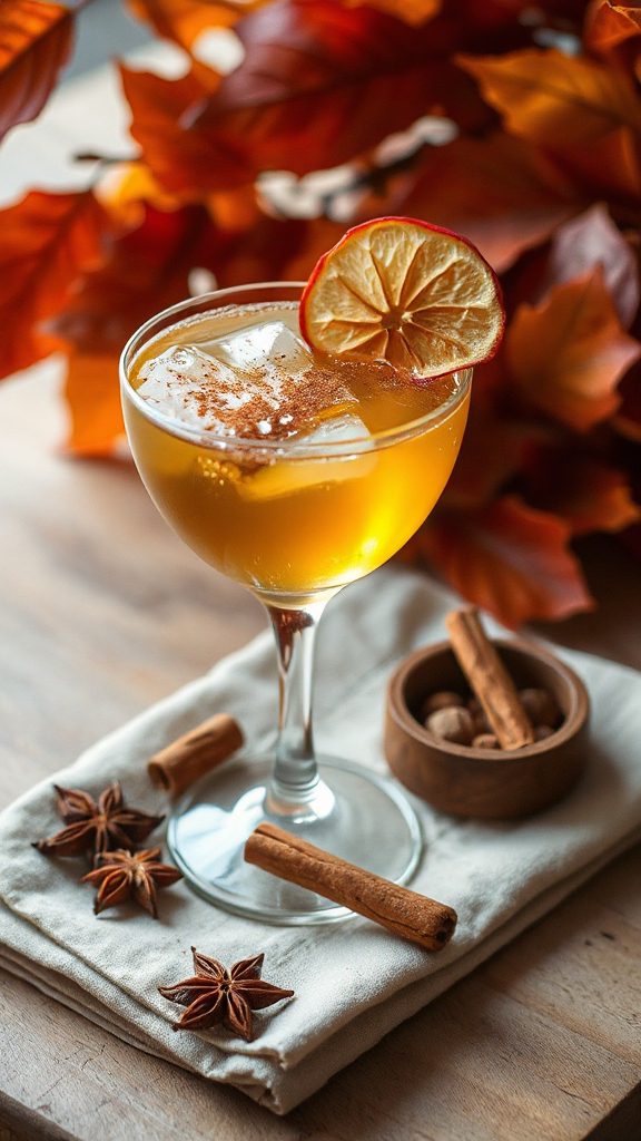 maple cinnamon gin cocktail