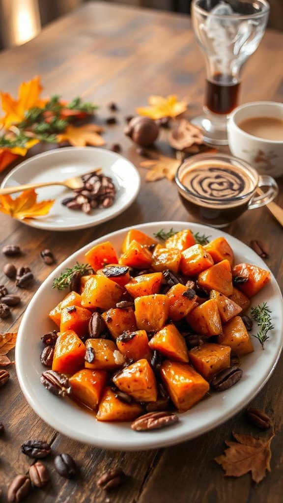 maple coffee glazed carrots