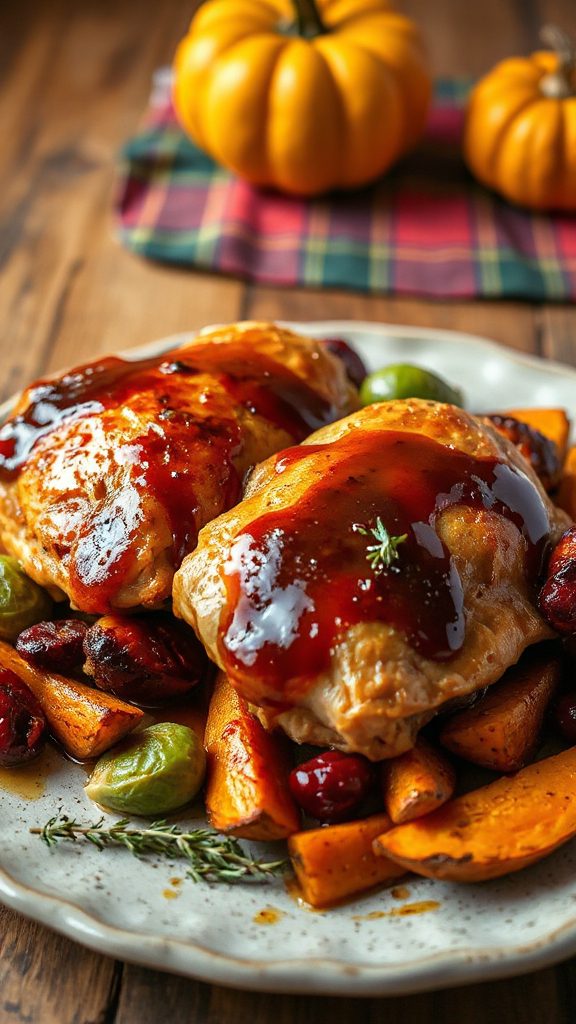 maple dijon glazed chicken thighs