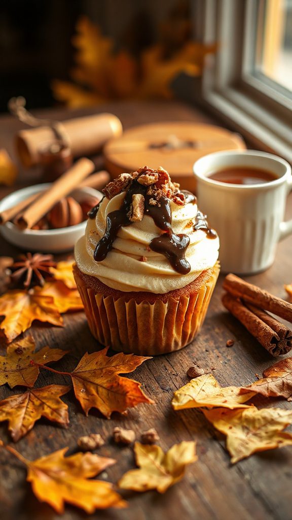 maple flavored spice cupcakes