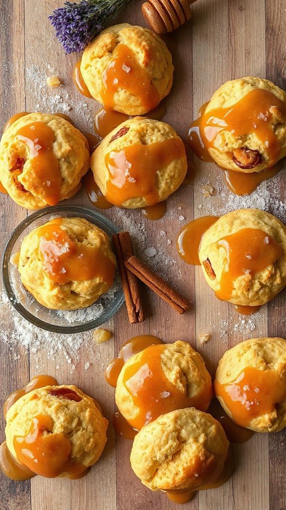 maple glazed apple biscuits