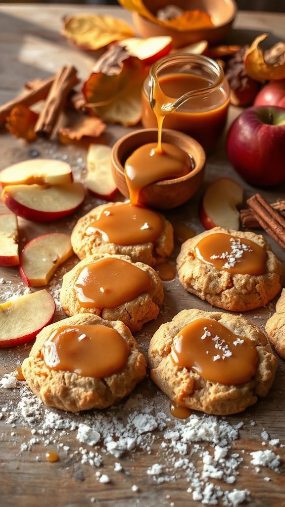 maple glazed apple cider cookies
