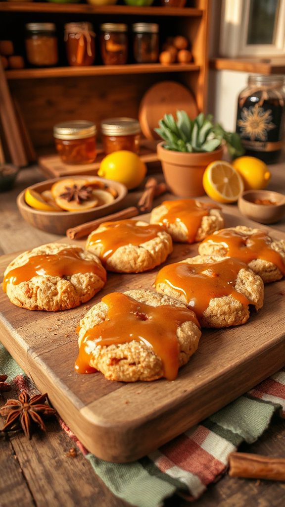 maple glazed apple spice cookies maple glazed apple spice cookies
