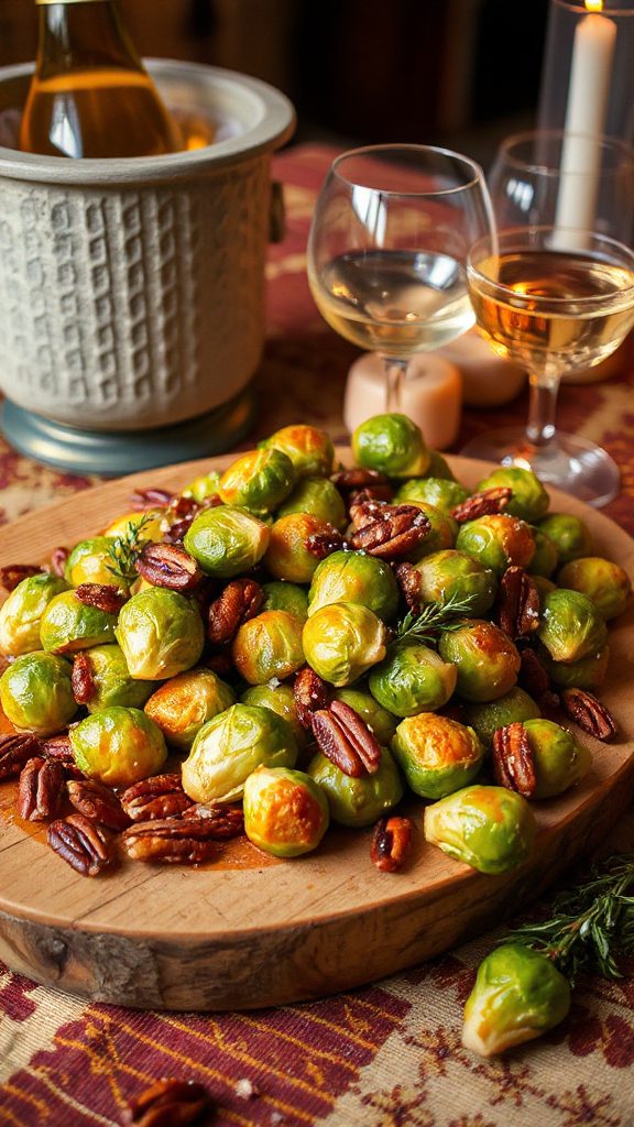 maple glazed brussels sprouts