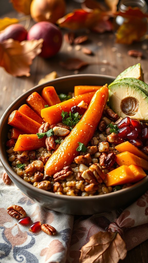 maple glazed carrot bowl