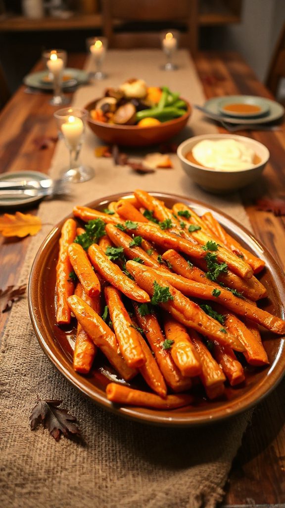maple glazed carrot side dish