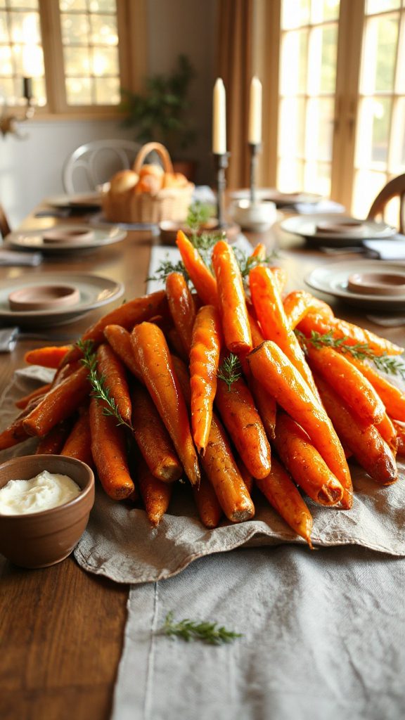 maple glazed carrots with thyme