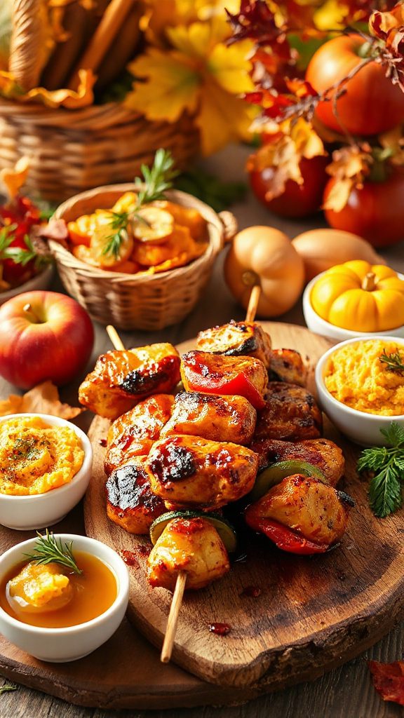 maple glazed chicken skewers recipe