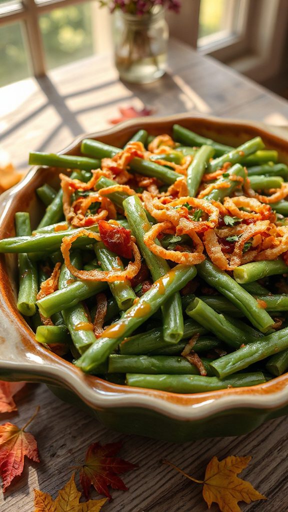 maple glazed green bean casserole maple glazed green bean casserole