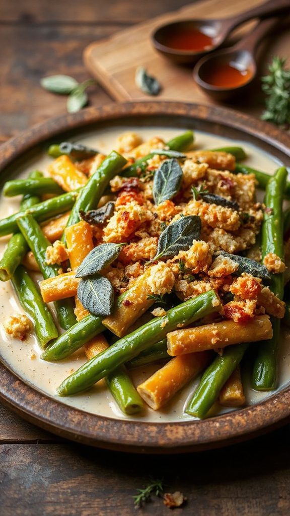 maple glazed green bean casserole