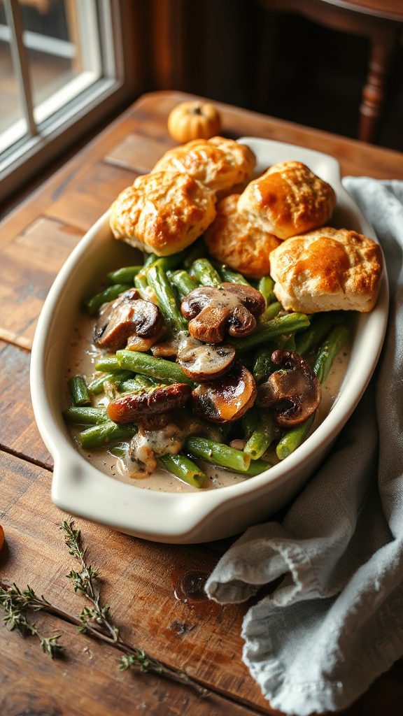 maple glazed green beans casserole