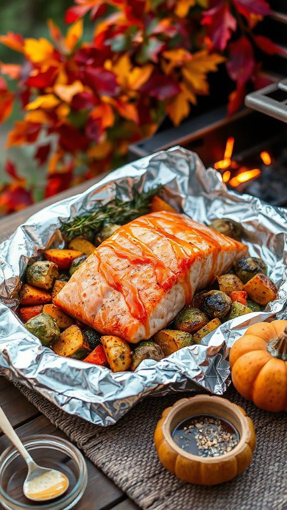 maple glazed grilled salmon