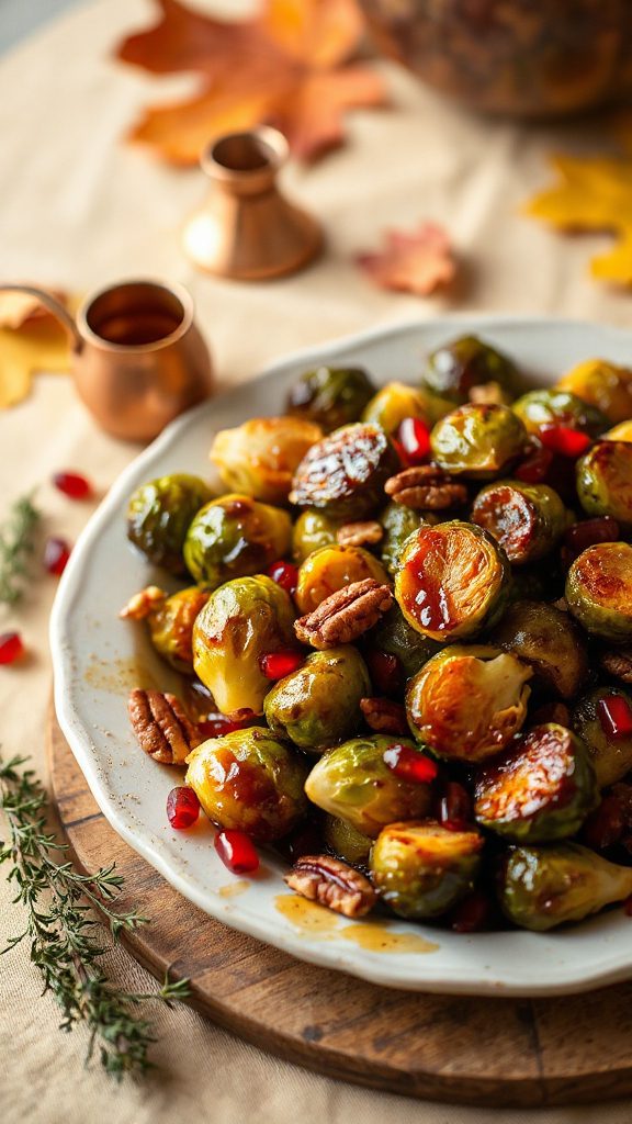 maple glazed roasted brussels sprouts