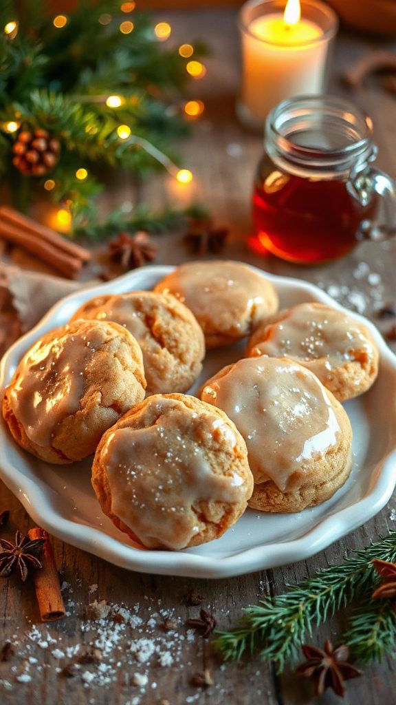 maple glazed spiced cookies