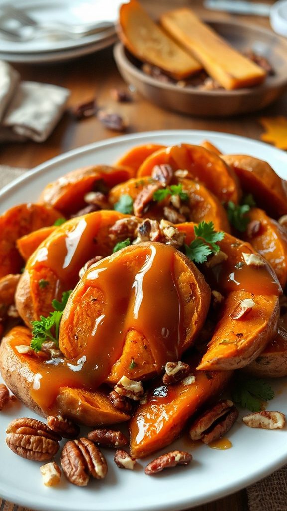 maple glazed sweet potatoes recipe