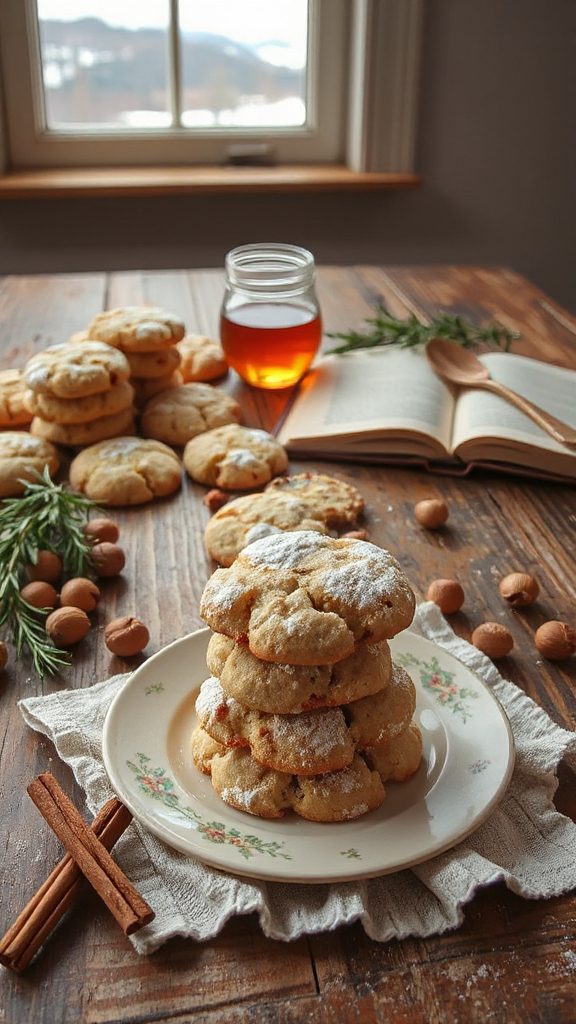 maple hazelnut buttery cookies