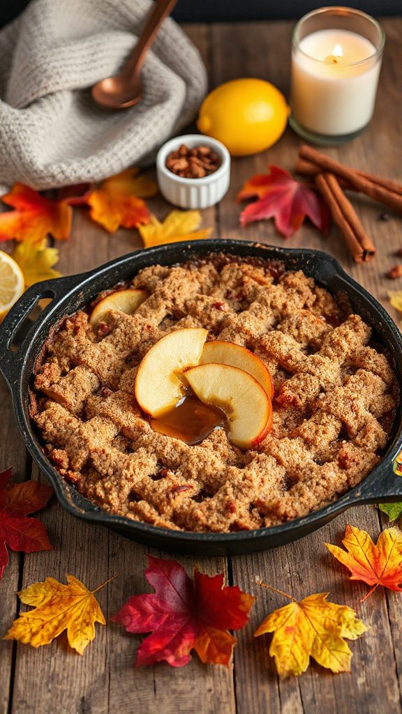maple infused apple dessert crisp