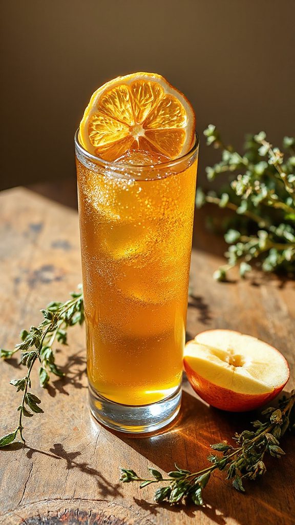 maple infused apple gin tonic