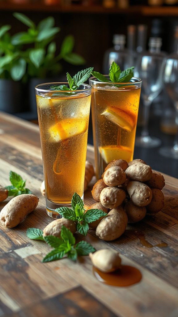 maple infused artichoke cocktail