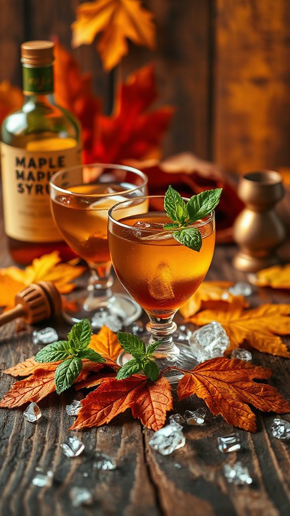maple infused bourbon cocktail delight