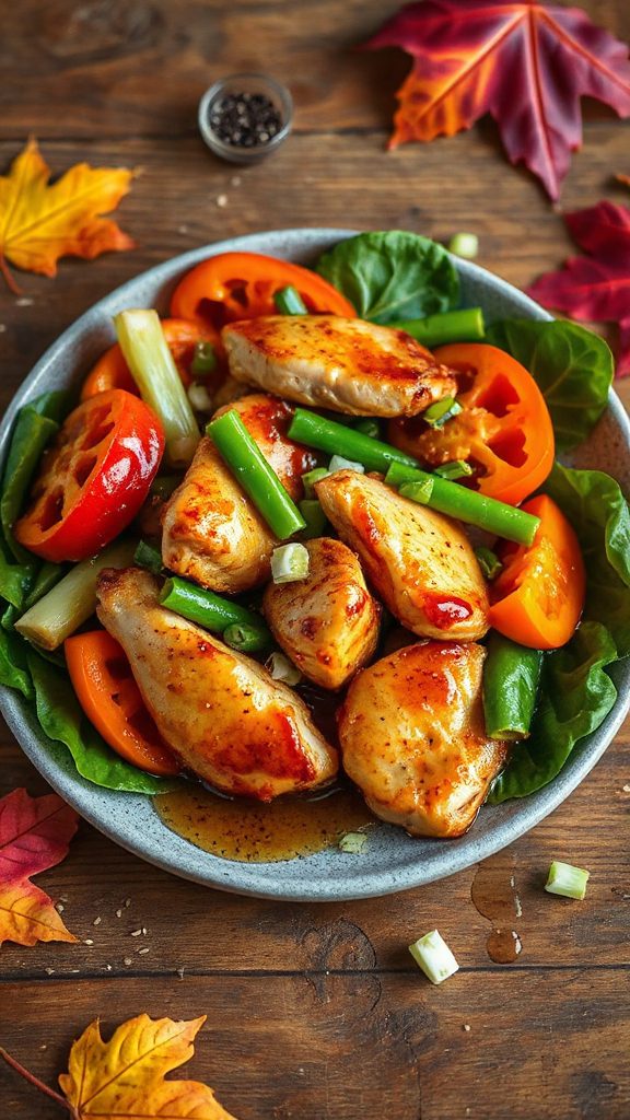 maple infused chicken stir fry