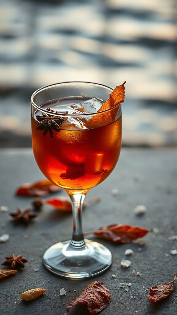 maple infused cranberry cocktail