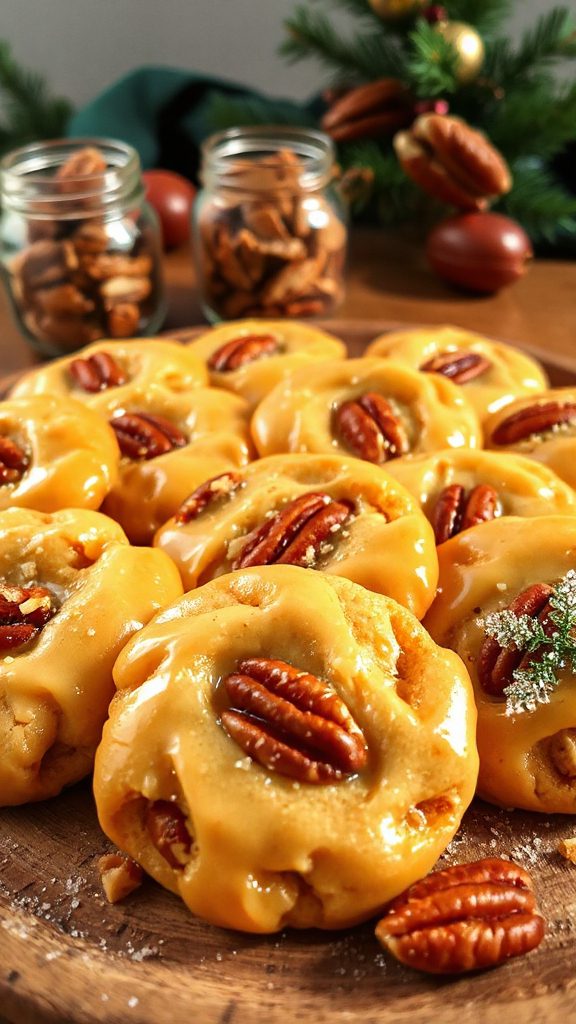 maple infused pecan cookies