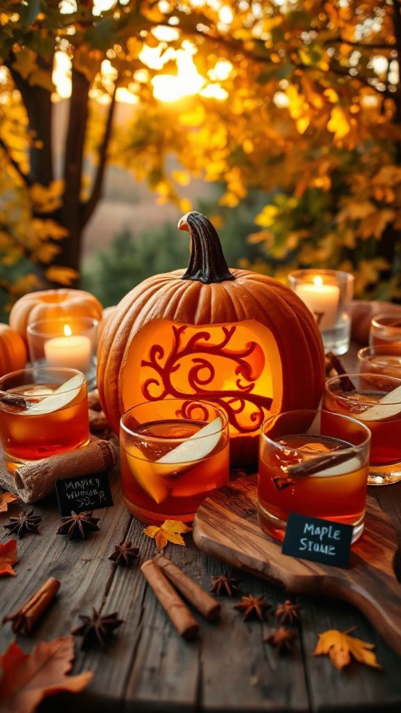 maple infused whiskey cocktail delight