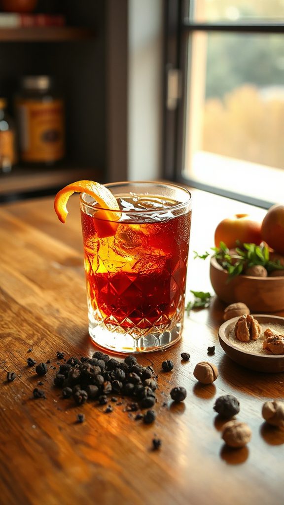 maple infused whiskey cocktail